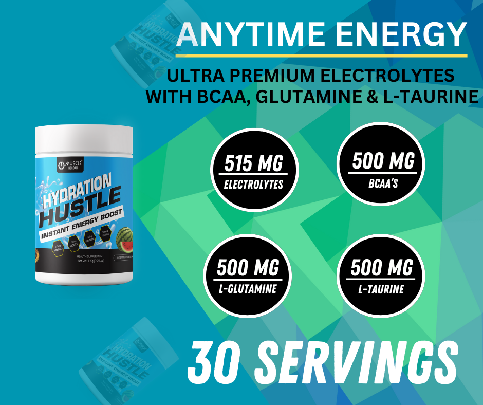 MRN Hydration Hustle Electrolyte Energy Drink Mix for Athletes & Gym Recovery
