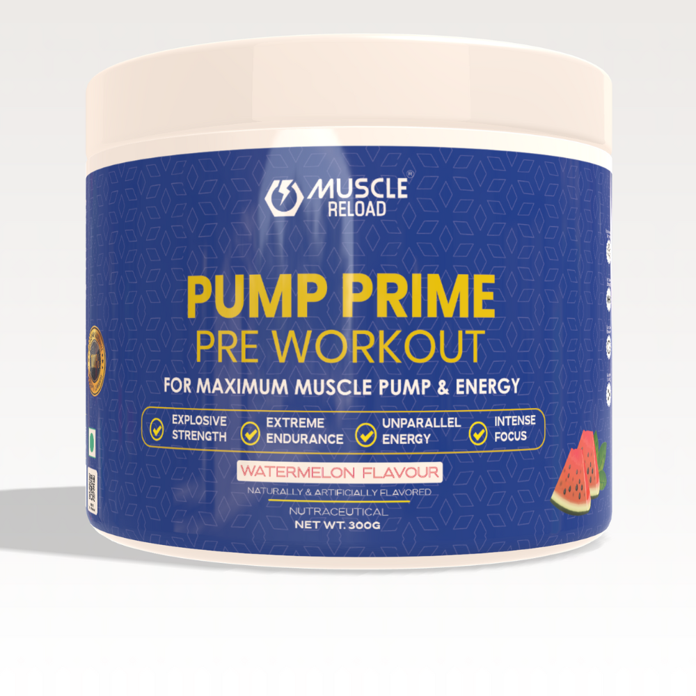 Muscle Reload 'PUMP PRIME' Pre WOrkout Powder for Maximum Strength, Focus & Energy - 300G