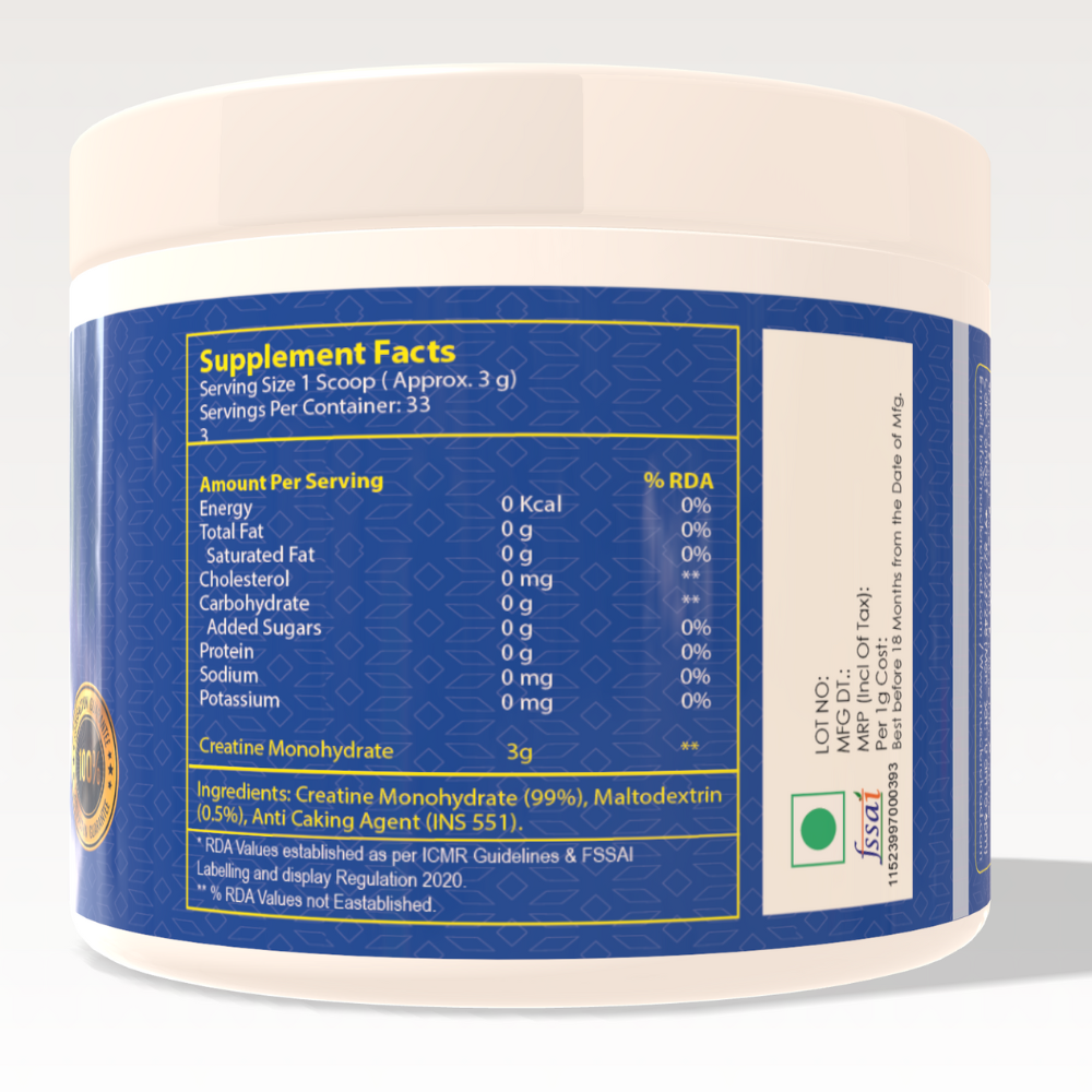 Micronized Creatine Monohydrate- 100% Pure Creatine For Men & Women