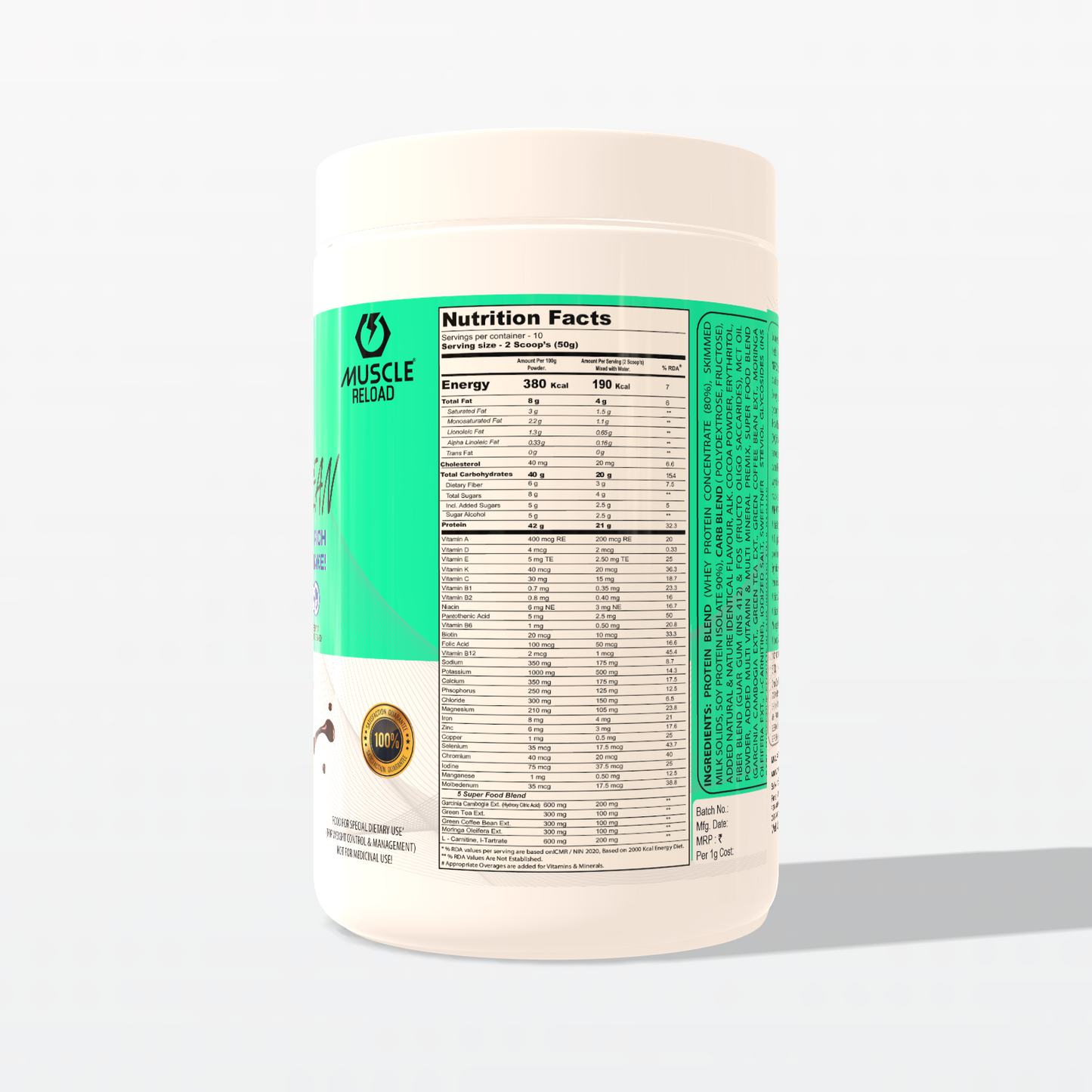 Muscle Reload Gro Strong Lean : Your Guilt-Free Weight Loss Treat! |- 500g