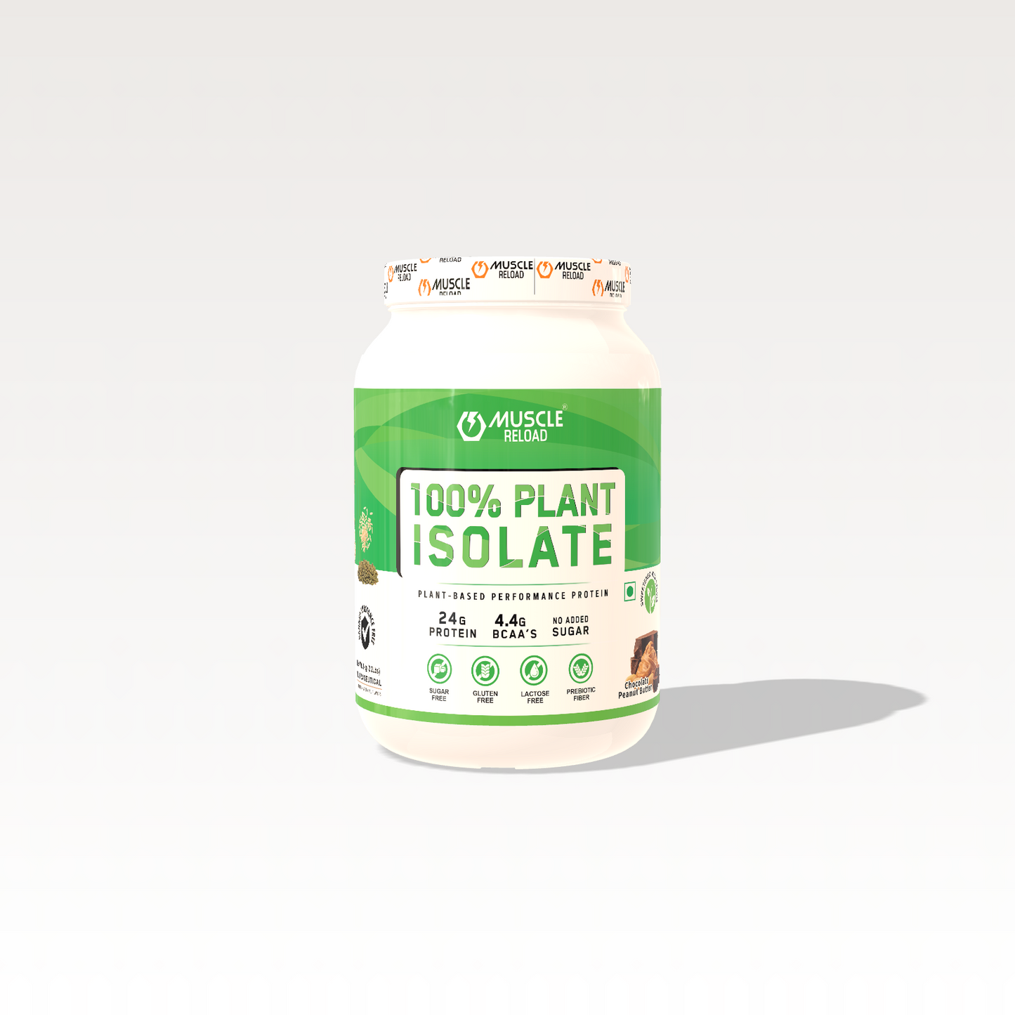 Muscle Reload 100% Plant Isolate Vegan Protein Powder - 24g Protein, Soy & Gluten-Free - for Muscle Growth & Recovery