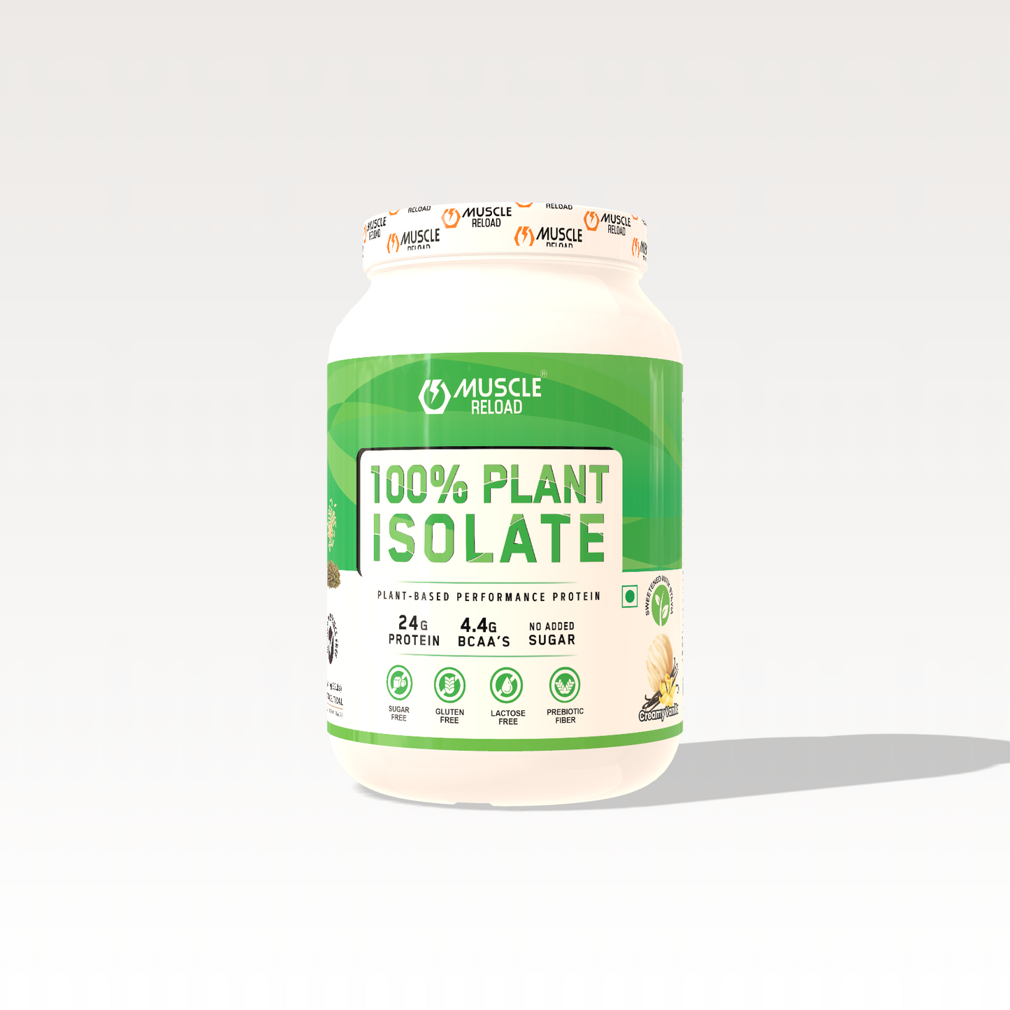 Muscle Reload 100% Plant Isolate Vegan Protein Powder - 24g Protein, Soy & Gluten-Free - for Muscle Growth & Recovery
