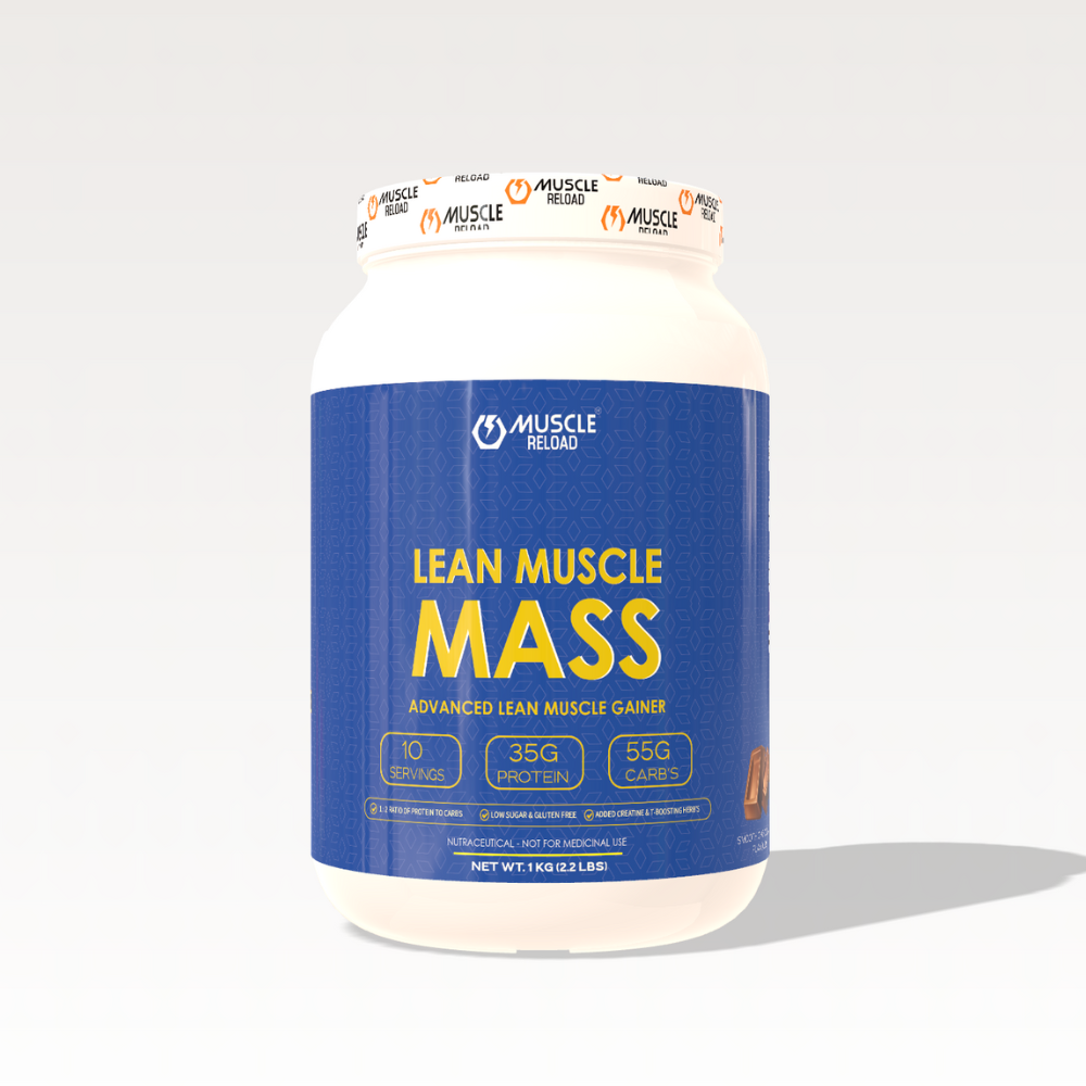 "MRN Lean Muscle Mass Gainer - 35g High Protein Formula + 1.5g Creatine with Testo Boosting Herbs (Ashwagandha, Ginseng) & Antioxidant Blend - 1kg (2.2Lbs)