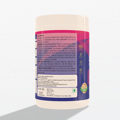 Gro Strong Protein – 45g Protein, Low Lactose, Zero Sugar, Gluten-Free with Fiber & 32 Nutrients – 500g"