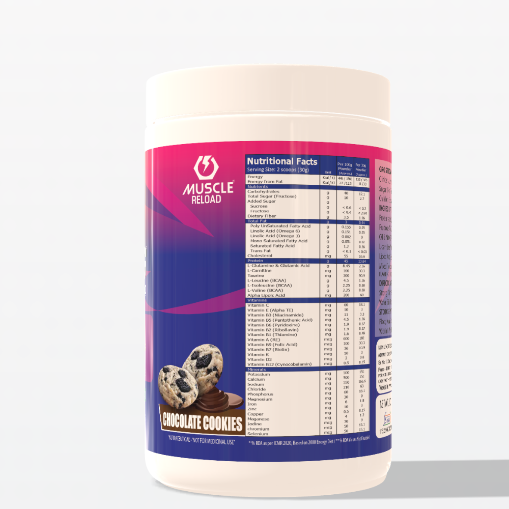 Gro Strong Protein – 45g Protein, Low Lactose, Zero Sugar, Gluten-Free with Fiber & 32 Nutrients – 500g"