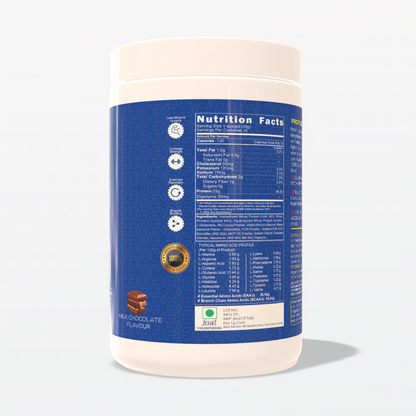 Extreme Whey 500g Milk Chocolate protein powder product Nutritional Fact image by Muscle Reload, with 25g protein per serving.