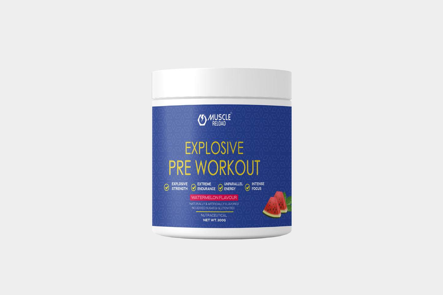 MRN EXPLOSIVE PRE WORKOUT | ALL IN ONE | STRENGTH, ENERGY, FOCUS, HYDRATION AND ABSORPTION BLEND- 20 SERVING | 300g