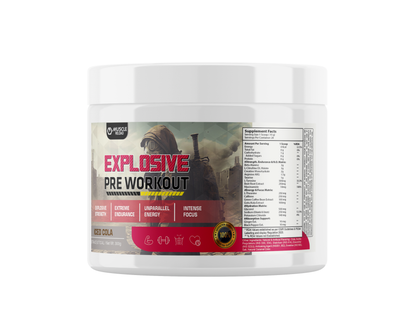 MRN EXPLOSIVE PRE WORKOUT | ALL IN ONE | STRENGTH, ENERGY, FOCUS, HYDRATION AND ABSORPTION BLEND- 20 SERVING | 300g