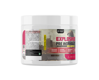 MRN EXPLOSIVE PRE WORKOUT | ALL IN ONE | STRENGTH, ENERGY, FOCUS, HYDRATION AND ABSORPTION BLEND- 20 SERVING | 300g