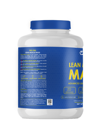 MRN PRO TRANSFORM LEAN MUSCLE MASS GAINER | HIGH PROTEIN FORMULA + 3G CREATINE, 2G GLUTAMINE & 1G TAURINE WITH TESTO BOOSTING & ANTIOXIDANT HERBS BLEND (2KG | 4.4LBS)