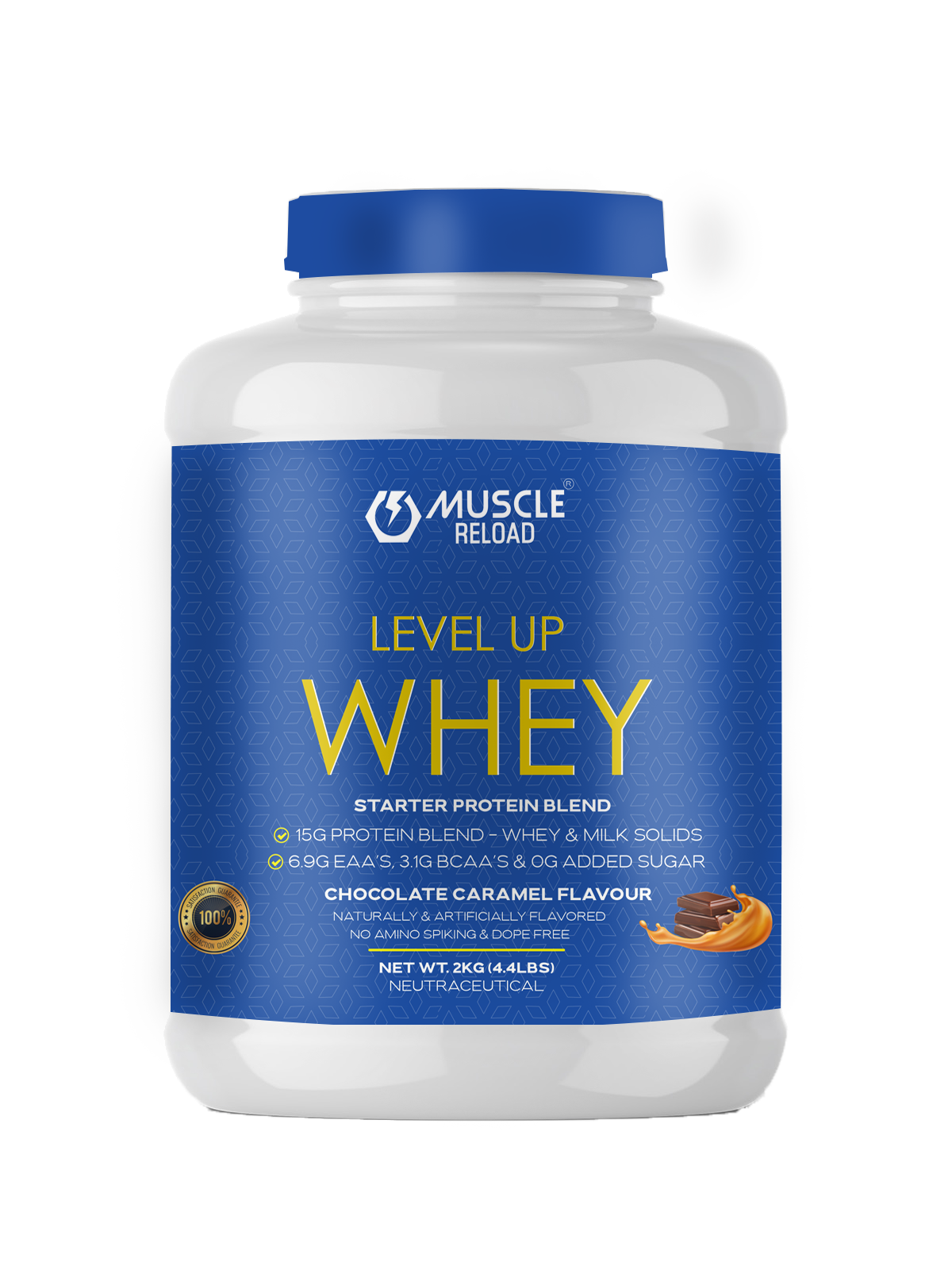 MRN LEVEL UP WHEY | BEGINNERS WHEY  WITH 15G PROTEIN, .9G EAA'S & 3.1G BCAA'S| 60 SERVING(2KG 4.4LBS)