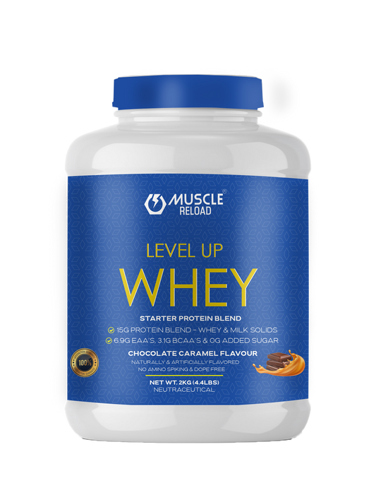 MRN LEVEL UP WHEY | BEGINNERS WHEY  WITH 15G PROTEIN, .9G EAA'S & 3.1G BCAA'S| 60 SERVING(2KG 4.4LBS)