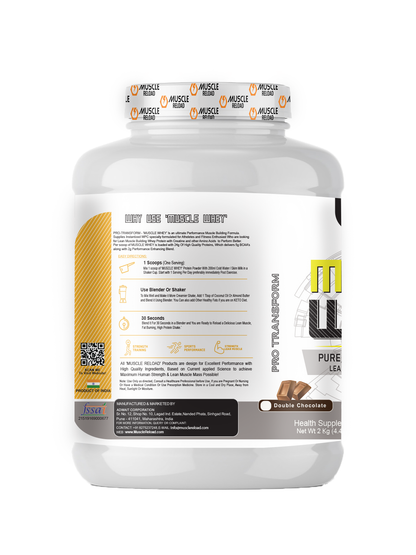 MRN MUSCLE WHEY | PURE WHEY WITH 1000MG CREATINE,500 MG GLUTAMINE & 500 MG TAURINE| 60 SERVING(2KG 4.4LBS)