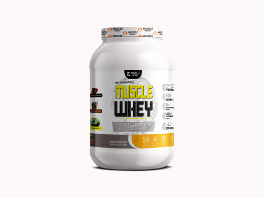 MRN MUSCLE WHEY | PURE WHEY WITH 1000MG CREATINE,500MG GLUTAMINE & 500MG TAURINE / 30SERVING (1KG / 2.2LBS)