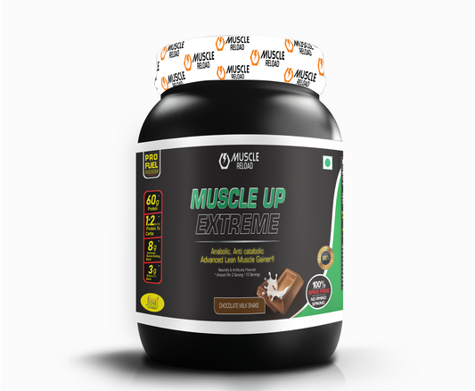 MRN Muscle Up Extreme | 100% Vegetarian Multi phase Protein Blend with Dietary Fiber -  1kg / 2.2Lbs