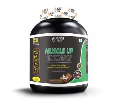 MRN Muscle Up Extreme | 100% Vegetarian Multi phase Protein Blend with Dietary Fiber -  2kg / 4.4Lbs