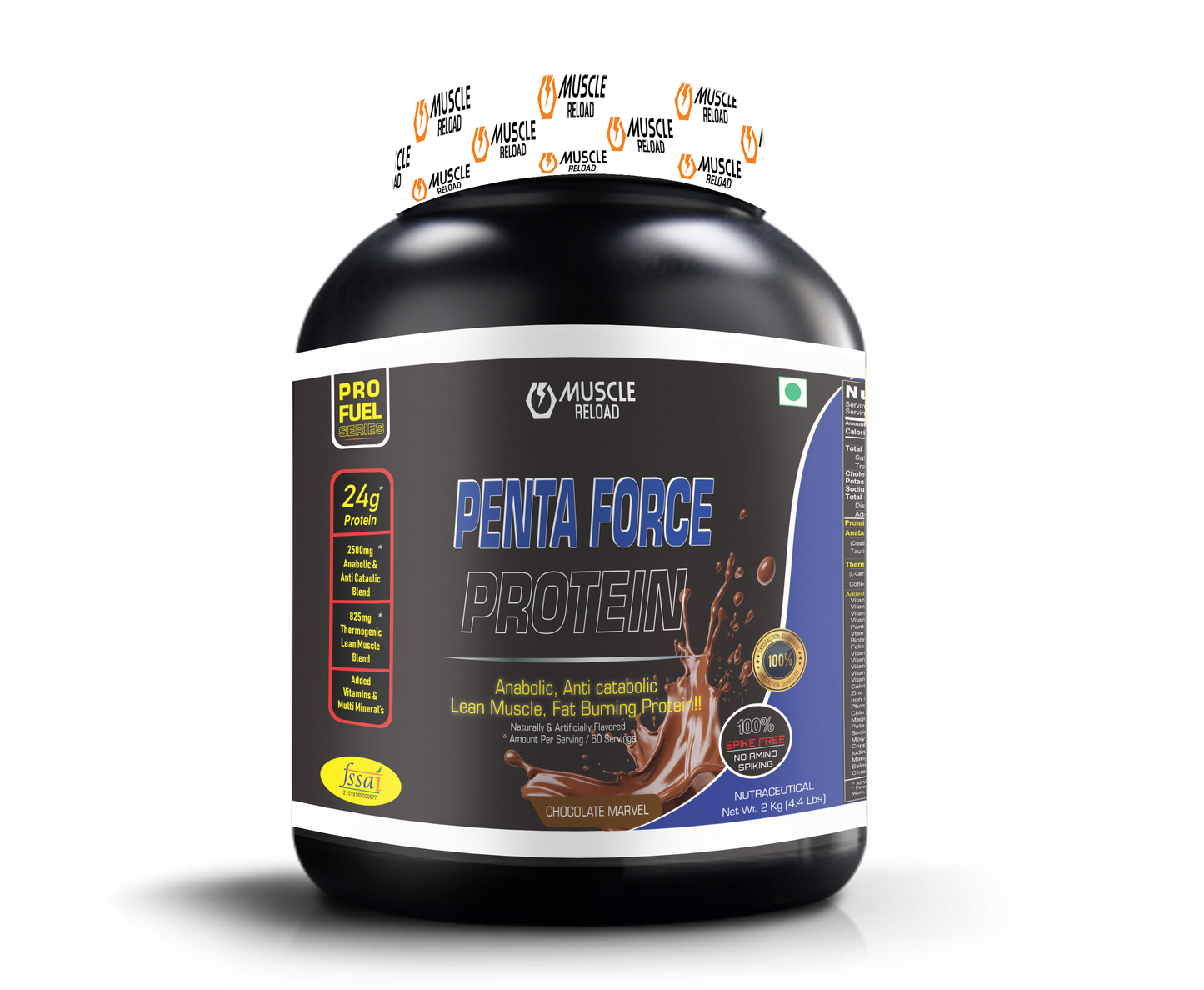 MRN Penta Force Protein | Anabolic, Anti Catabolic, Lean Muscle Fat Burning Protein - 2kg / 4.4Lbs