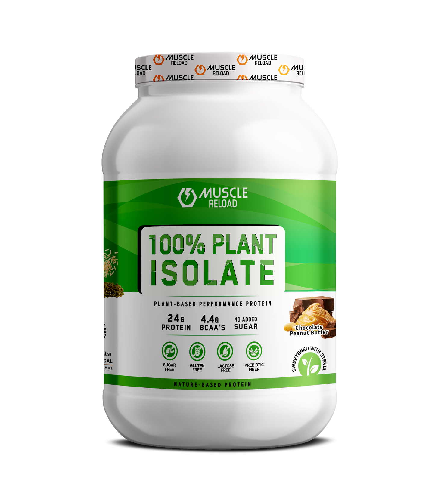 MRN 100% Plant Isolate | Vegan, Lactose Free & Soy Free | From Pea, Brown Rice Protein & Pumpkin Seed Powder | Active Lifestyle | Healthy Muscles | Weight Control | 24g Plant Protein | 4.4g BCAA - 1Kg (25 Serving)