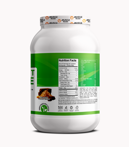 MRN 100% Plant Isolate | Vegan, Lactose Free & Soy Free | From Pea, Brown Rice Protein & Pumpkin Seed Powder | Active Lifestyle | Healthy Muscles | Weight Control | 24g Plant Protein | 4.4g BCAA - 1Kg (25 Serving)