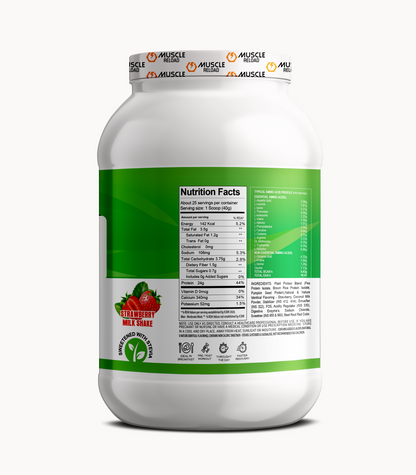 MRN 100% Plant Isolate | Vegan, Lactose Free & Soy Free | From Pea, Brown Rice Protein & Pumpkin Seed Powder | Active Lifestyle | Healthy Muscles | Weight Control | 24g Plant Protein | 4.4g BCAA - 1Kg (25 Serving)