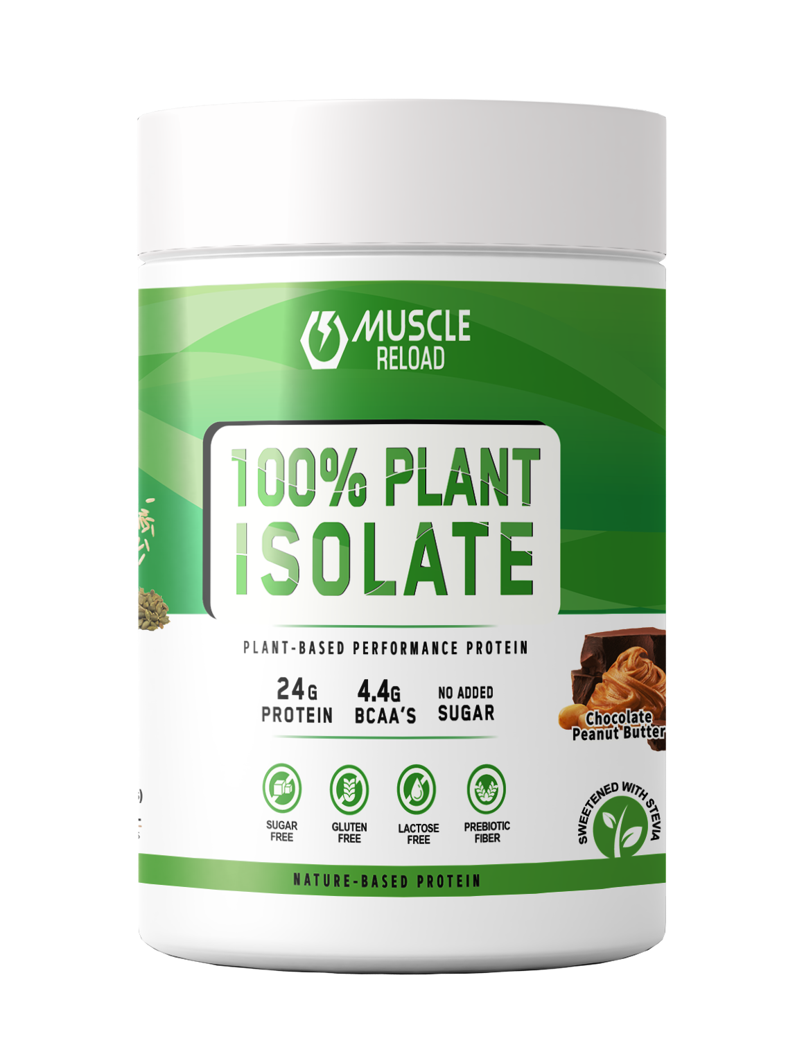 MRN 100% Plant Isolate | Vegan, Lactose Free & Soy Free | From Pea, Brown Rice Protein & Pumpkin Seed Powder | Active Lifestyle | Healthy Muscles | Weight Control | 24g Plant Protein | 4.4g BCAA  - 500G (12.5 SERVING)