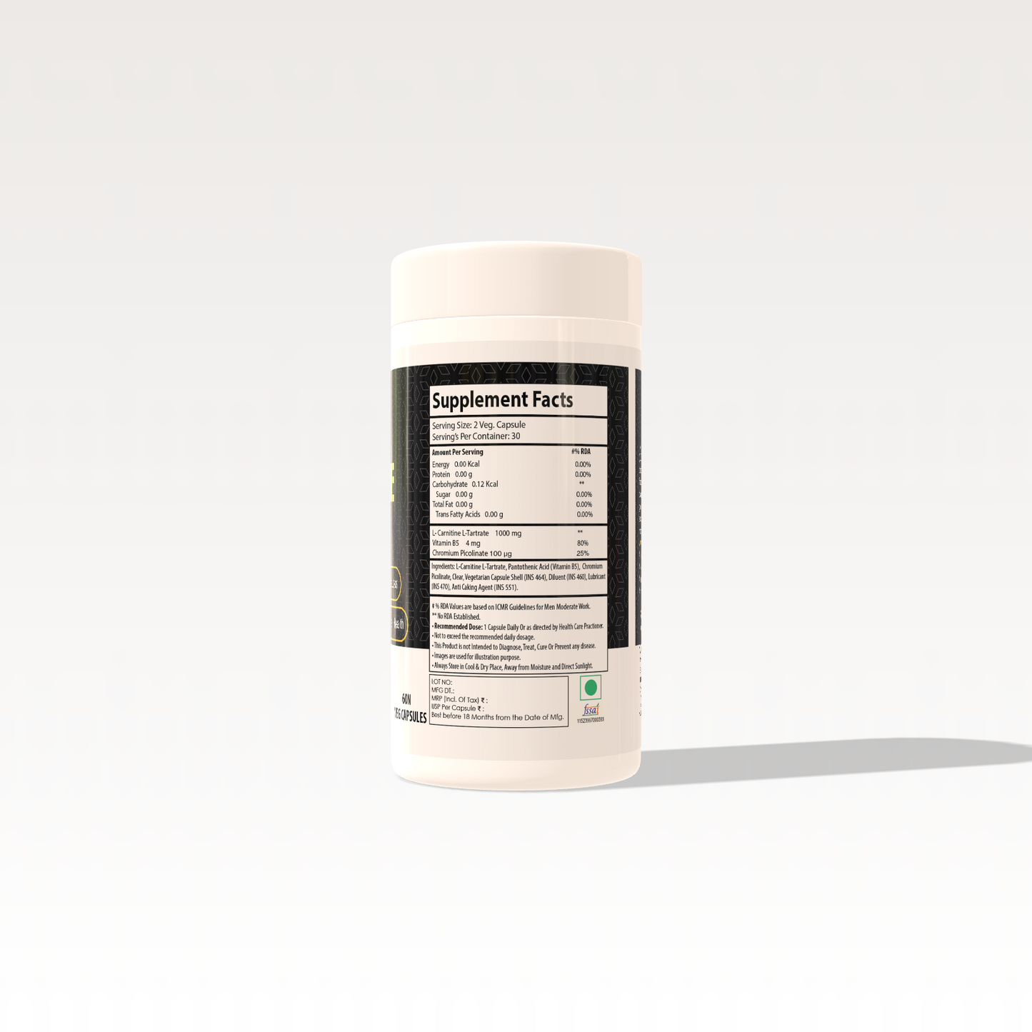 Muscle Reload L-Carnitine L-Tartrate | 60 Veg Capsules | Boost Energy, Fat Loss & Recovery