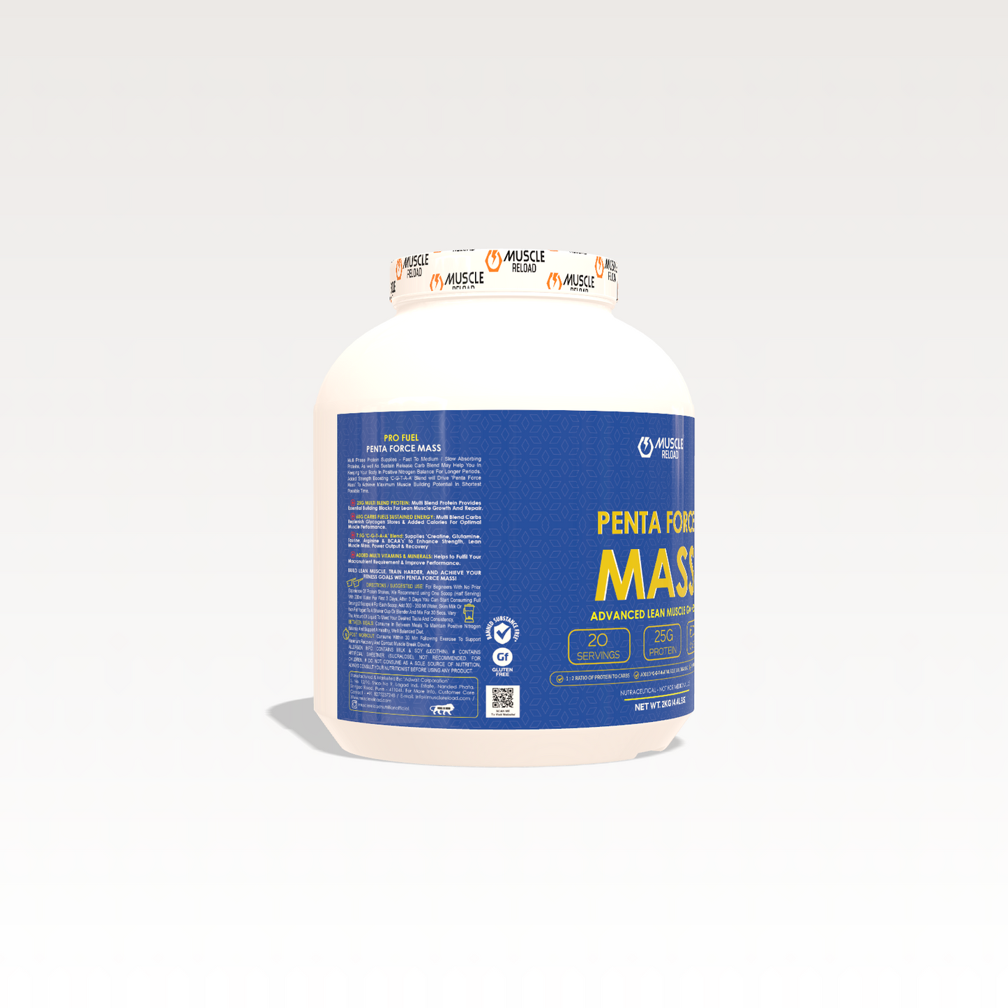 MRN Penta Force Gainer | Anabolic, Anti Catabolic Advanced Lean Muscle Gainer -1kg /2.2Lbs