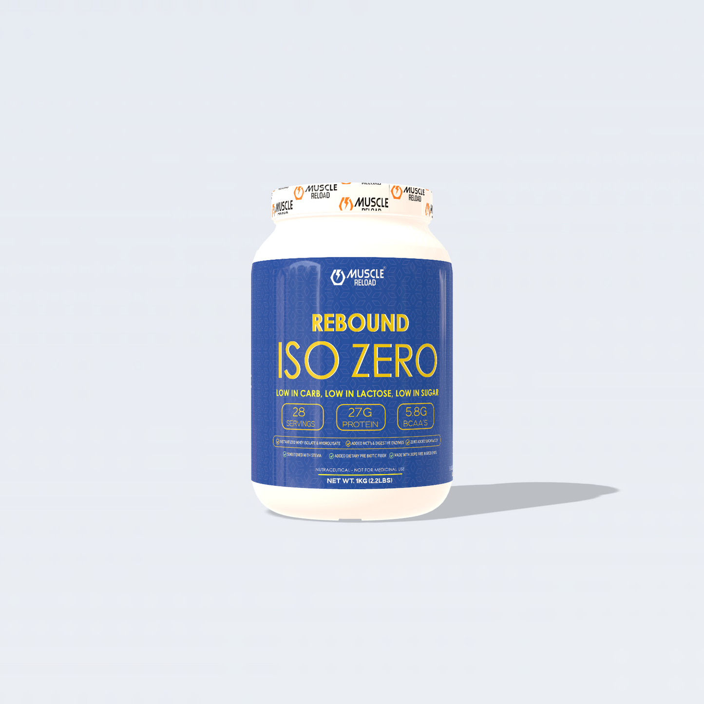 REBOUND ISO ZERO - Ultra Lean Whey Isolate with Zero Sugar & Low Lactose (1kg, 28 Servings)