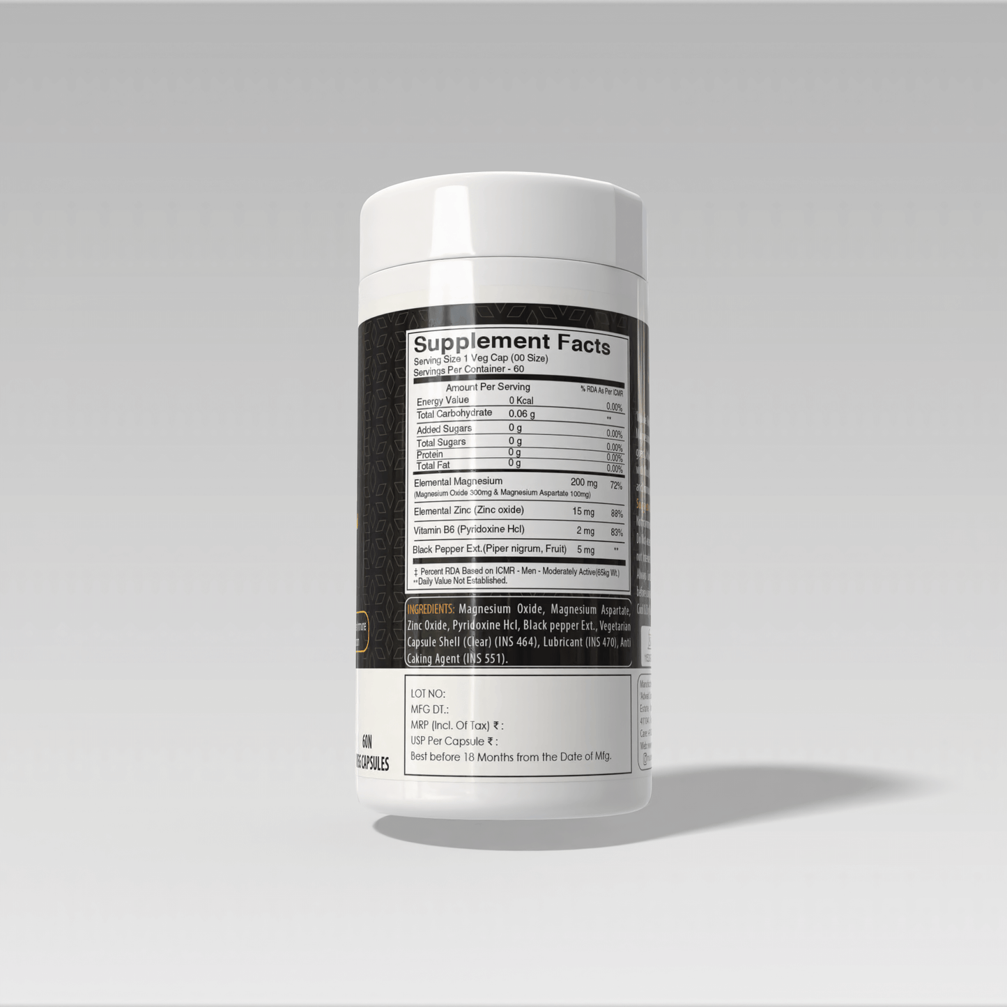 Muscle Reload ZMA – Night Time Recovery & Muscle Repair Formula (60 Veg Capsules)