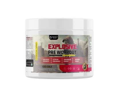 MRN EXPLOSIVE PRE WORKOUT | ALL IN ONE | STRENGTH, ENERGY, FOCUS, HYDRATION AND ABSORPTION BLEND- 20 SERVING | 300g