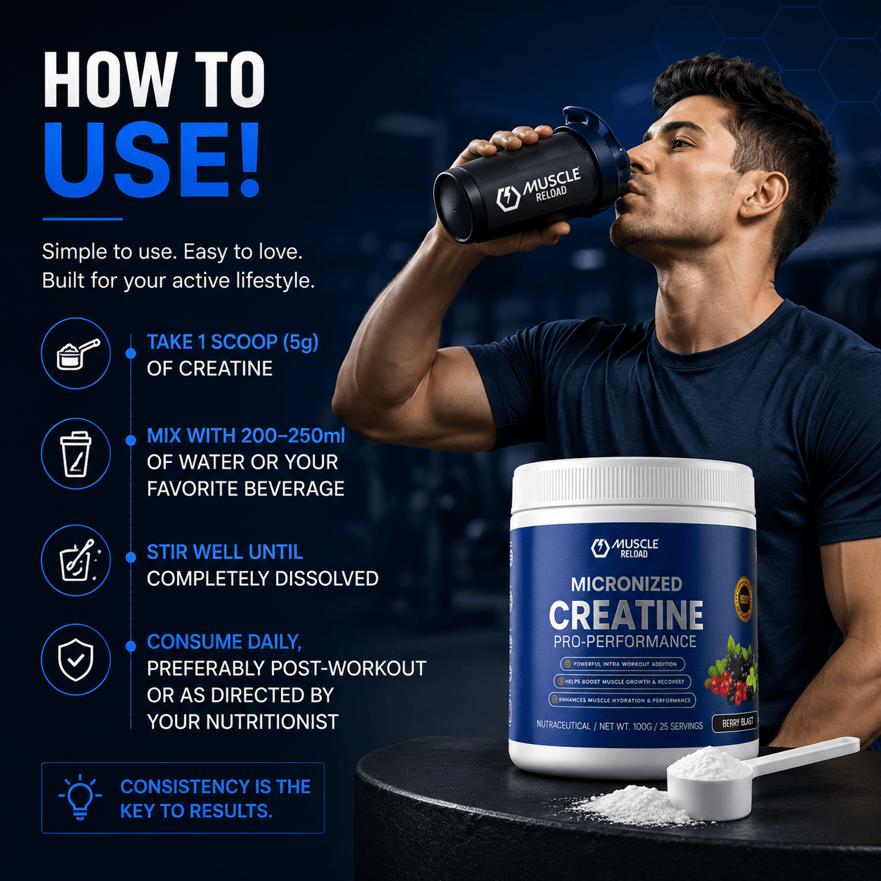 Muscle Reload Micronized Creatine Pro-Performance German Creatine - Image 5